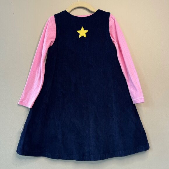 KORANGO Australia Unicorn Corduroy Pinafore Dress Set Girls 6 Pink Pointelle Top - Picture 2 of 15
